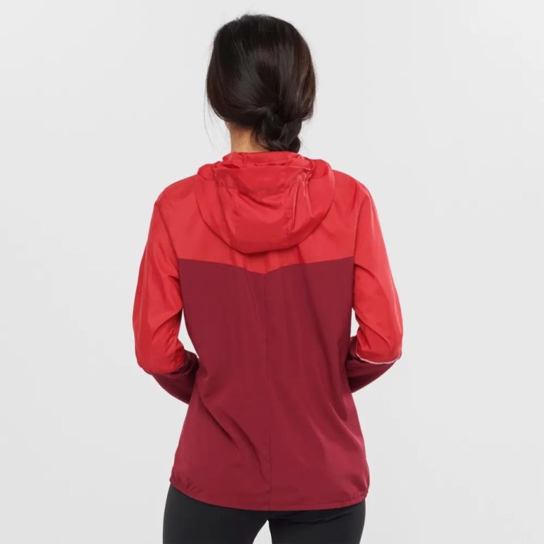 Chaquetas Shell Salomon Agile Viento Mujer Rojos | MX XIFN197